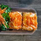 Bánh mì ciabatta thịt nguội chay và phô mai tại Saigon Vegan, Garden Grove, CA